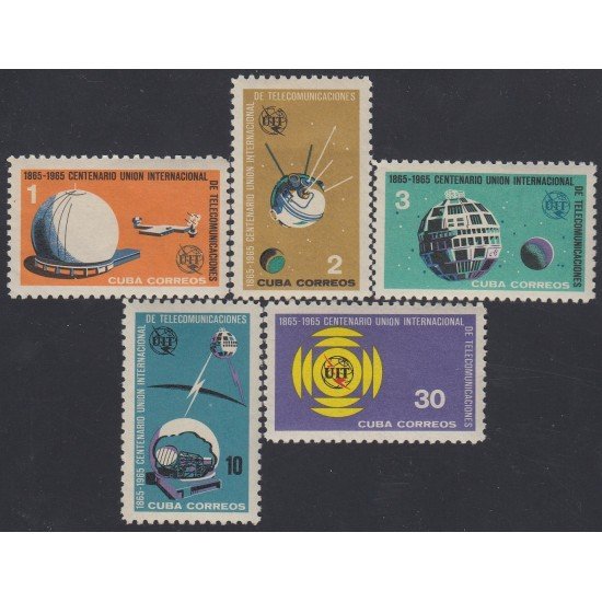 Cuba 849/53 1965 Centenario de Unión Internacional de Telecomunicaciones MNH Cuba 849/53 1965 Centenario de Unión Internacional de Telecomunicaciones MNH
