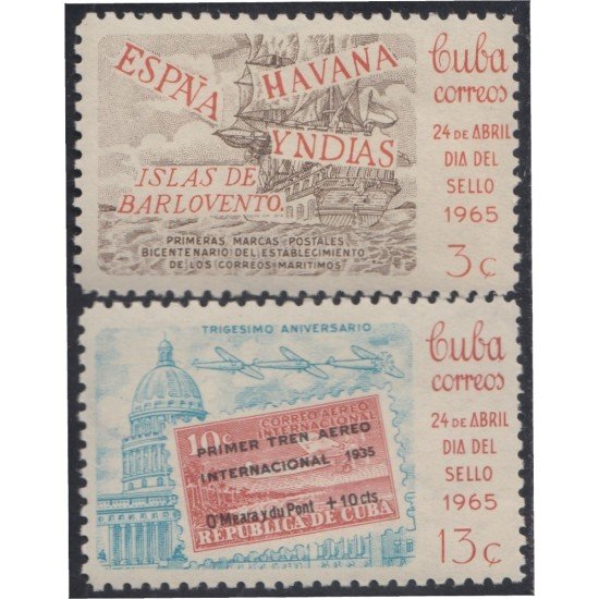 Cuba 841/42 1965 Día del sello MNH