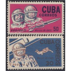 Cuba 839/40 1965 Vuelo espacial de Vosjod II MNH Cuba 839/40 1965 Vuelo espacial de Vosjod II MNH
