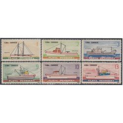 Cuba 821/26 1965 Flota Pesquera Ships MNH