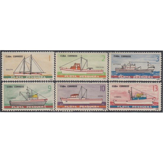 Cuba 821/26 1965 Flota Pesquera Ships MNH Cuba 821/26 1965 Flota Pesquera Ships MNH