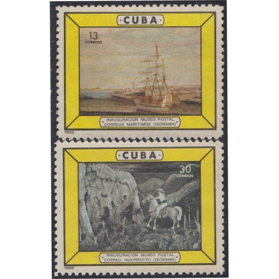 Cuba 819/20 1965 Inauguración Museo Postal MNH Cuba 819/20 1965 Inauguración Museo Postal MNH