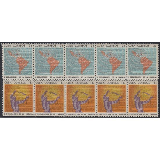 Cuba 809/18 1965 II Declaración de La Habana MNH Cuba 809/18 1965 II Declaración de La Habana MNH