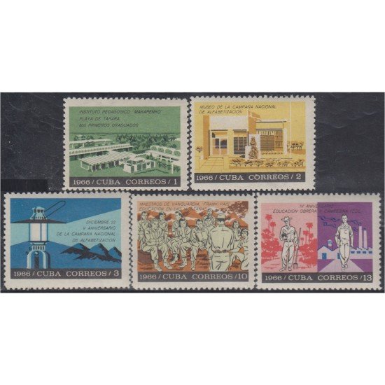 Cuba 1003/07 1966 Desarrollo de la Educación y la formación MNH Cuba 1003/07 1966 Desarrollo de la Educación y la formación MNH