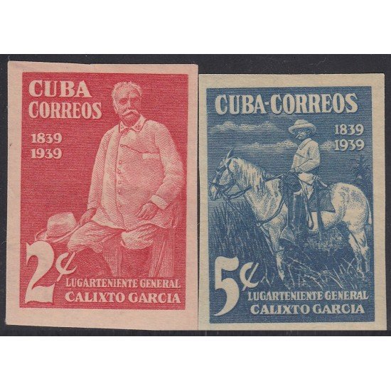 Cuba 260a /61a 1940 Calixto García Lugarteniente Sin dentar MH Cuba 260a /61a 1940 Calixto García Lugarteniente Sin dentar MH
