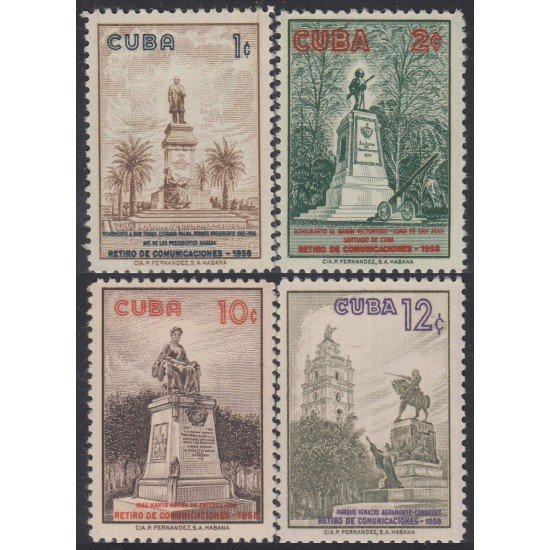 Cuba 524/27 1960 Retiro de Comunicaciones Monumentos MH Cuba 524/27 1960 Retiro de Comunicaciones Monumentos MH
