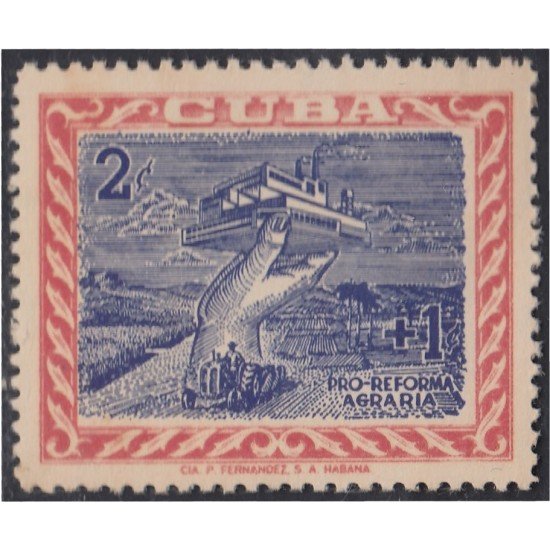 Cuba 500 1959 Pro Reforma Agraria MH Cuba 500 1959 Pro Reforma Agraria MH