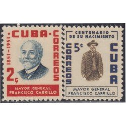 Cuba 420/21 1955 Mayor Gral. Francisco Carrillo MH Cuba 420/21 1955 Mayor Gral. Francisco Carrillo MH