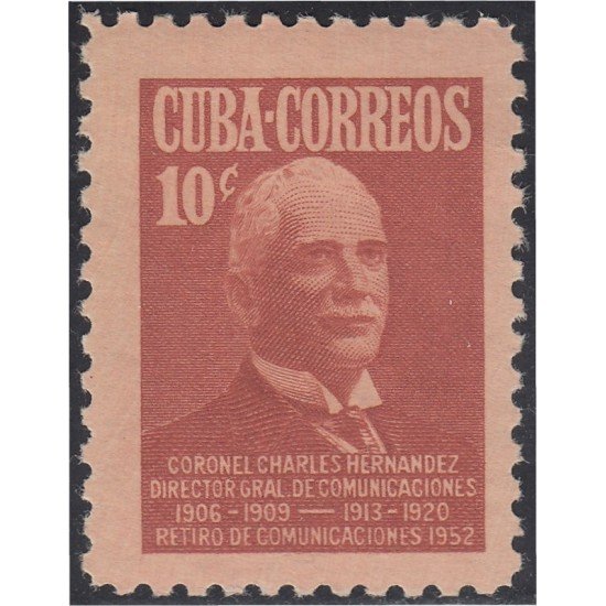 Cuba 371 1952 Coronel Charles Hernández MH Cuba 371 1952 Coronel Charles Hernández MH