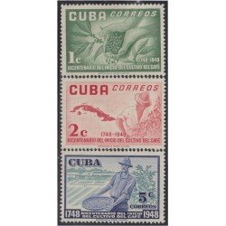 Cuba 364/66 1952 Bicentenario del inicio del cultivo del Café MH Cuba 364/66 1952 Bicentenario del inicio del cultivo del Café MH