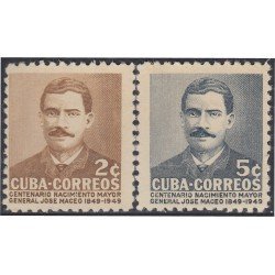 Cuba 354/55 1952 Gral. José Maceo MH Cuba 354/55 1952 Gral. José Maceo MH