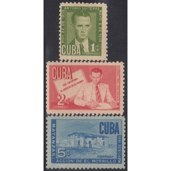 Cuba 350/52 1951 Antonio Guiteras MH Cuba 350/52 1951 Antonio Guiteras MH