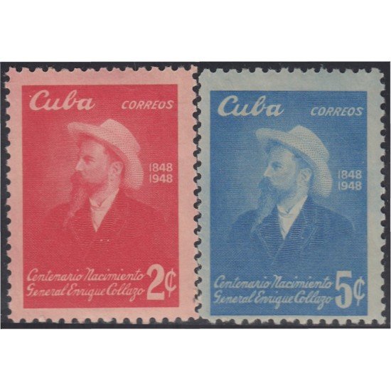 Cuba 329/30 1950 Centenario del nacimiento de Enrique Collazo MH Cuba 329/30 1950 Centenario del nacimiento de Enrique Collazo MH