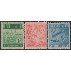 Cuba 314/16 1948 Tabaco Habano MH Cuba 314/16 1948 Tabaco Habano MH