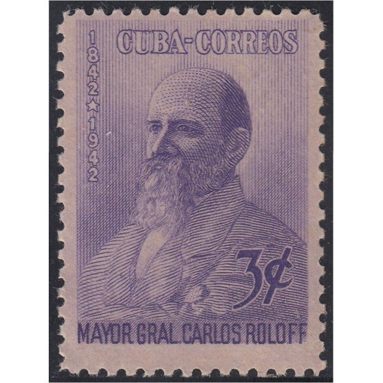 Cuba 287 1944 Mayor Gral. Carlos Roloff MH Cuba 287 1944 Mayor Gral. Carlos Roloff MH