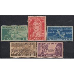 Cuba 280/84 1943 Serie patriótica contra la quinta Columna MH Cuba 280/84 1943 Serie patriótica contra la quinta Columna MH