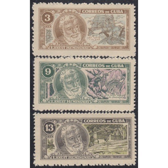 Cuba 694/96 1963 Ernest Hemingway MH Cuba 694/96 1963 Ernest Hemingway MH