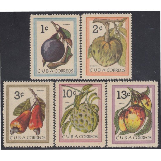 Cuba 681/85 1963 Frutas indígenas MH Cuba 681/85 1963 Frutas indígenas MH