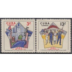 Cuba 667/68 1963 1º de mayo Día del trabajador MH Cuba 667/68 1963 1º de mayo Día del trabajador MH