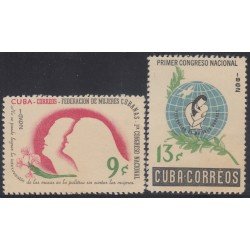 Cuba 633/34 1962 Federación de Mujeres Cubanas MH