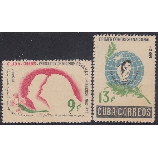 Cuba 633/34 1962 Federación de Mujeres Cubanas MH Cuba 633/34 1962 Federación de Mujeres Cubanas MH