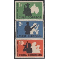 Cuba 585/87 1962 Milicias Obreras MH
