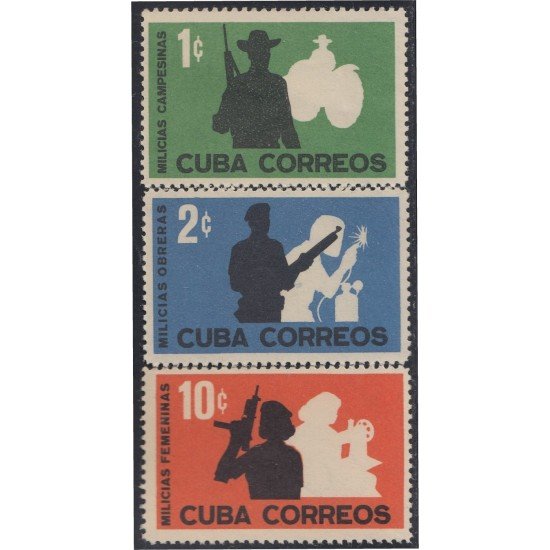 Cuba 585/87 1962 Milicias Obreras MH Cuba 585/87 1962 Milicias Obreras MH