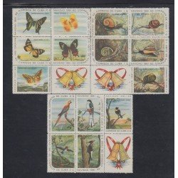 Cuba 568/82 1961 Navidad Christmas Pájaros Mariposas Birds Butterflies MH Cuba 568/82 1961 Navidad Christmas Pájaros Mariposas Birds Butterflies MH