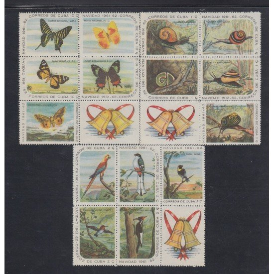 Cuba 568/82 1961 Navidad Christmas Pájaros Mariposas Birds Butterflies MH Cuba 568/82 1961 Navidad Christmas Pájaros Mariposas Birds Butterflies MH