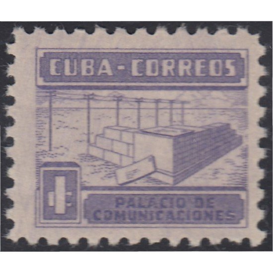 Cuba 345 1951 Palacio de Comunicaciones Sin Goma Cuba 345 1951 Palacio de Comunicaciones Sin Goma