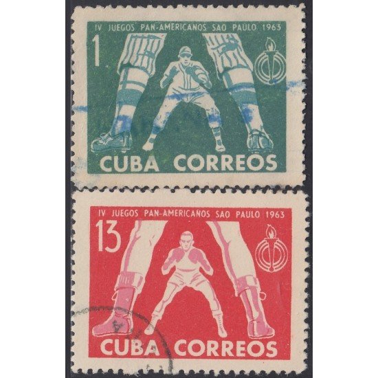Cuba 663/64 1963 IV Juegos Panamericanos Sao Paulo usados Cuba 663/64 1963 IV Juegos Panamericanos Sao Paulo usados
