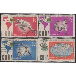 Cuba 635/38 1962 Juegos universitarios Latinoamericanos usados Cuba 635/38 1962 Juegos universitarios Latinoamericanos usados