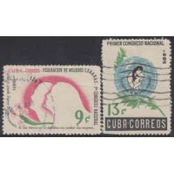 Cuba 633/34 1962 Federación de Mujeres Cubanas usados Cuba 633/34 1962 Federación de Mujeres Cubanas usados