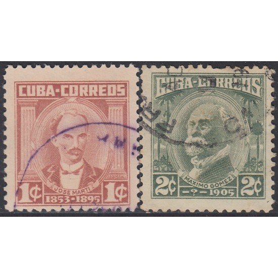 Cuba 561/62 1961 José Martí y Máximo Gómez usados