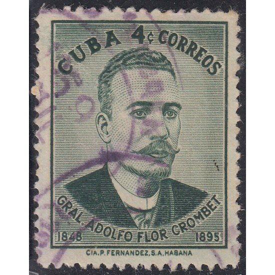 Cuba 499 1959 Gral Adolfo Flor Crombet usados Cuba 499 1959 Gral Adolfo Flor Crombet usados