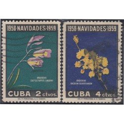 Cuba 496/97 1958 Navidad Christmas usados Cuba 496/97 1958 Navidad Christmas usados