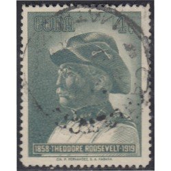 Cuba 495 1958 Theodore Roosevelt usados Cuba 495 1958 Theodore Roosevelt usados