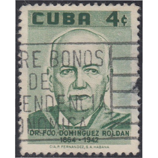 Cuba 475 1958 Dr Francisco Domínguez Roldán usados Cuba 475 1958 Dr Francisco Domínguez Roldán usados