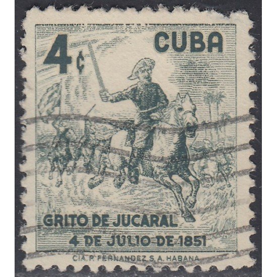 Cuba 457 1957 Grito de Jucaral usados Cuba 457 1957 Grito de Jucaral usados