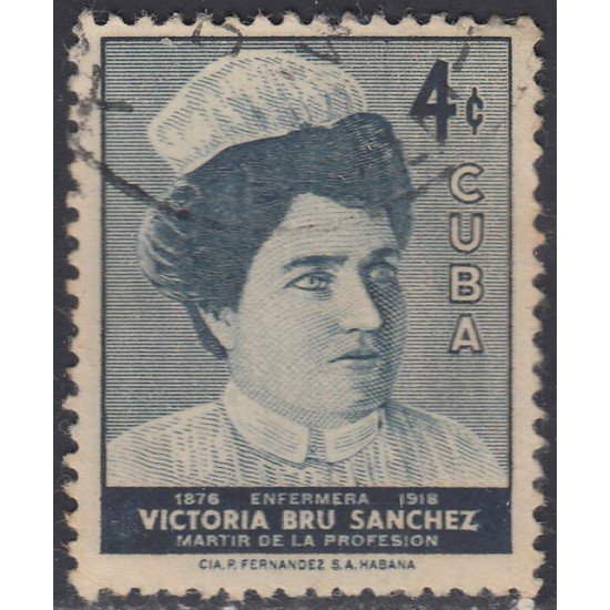 Cuba 456 1957 Victoria Bru Sánchez usados Cuba 456 1957 Victoria Bru Sánchez usados