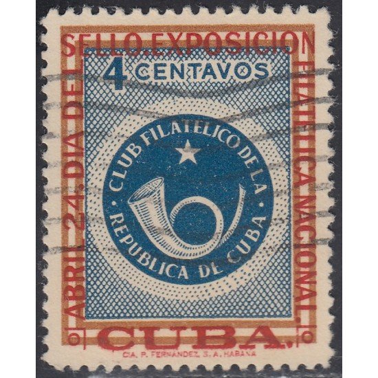 Cuba 455 1957 Club Filatélico de la República de Cuba usados Cuba 455 1957 Club Filatélico de la República de Cuba usados