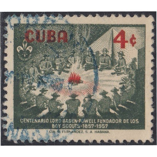 Cuba 449 1957 Lord Baden Powell fundador de los Boy Scouts usados Cuba 449 1957 Lord Baden Powell fundador de los Boy Scouts usados
