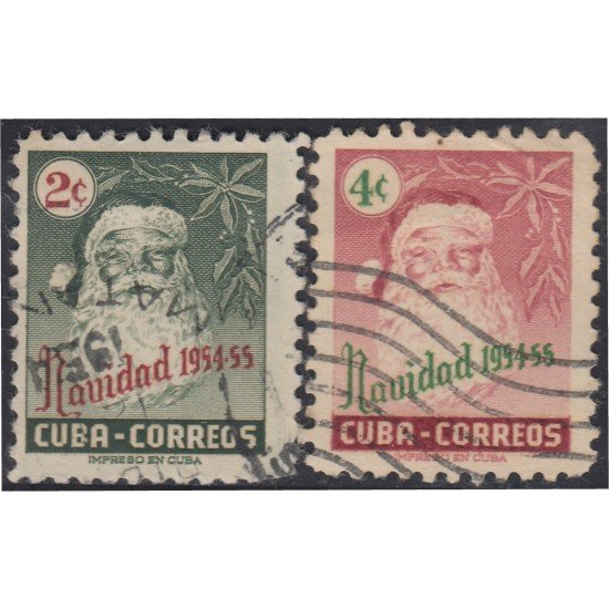 Cuba 417/18 1954 Navidad Christmas usados Cuba 417/18 1954 Navidad Christmas usados