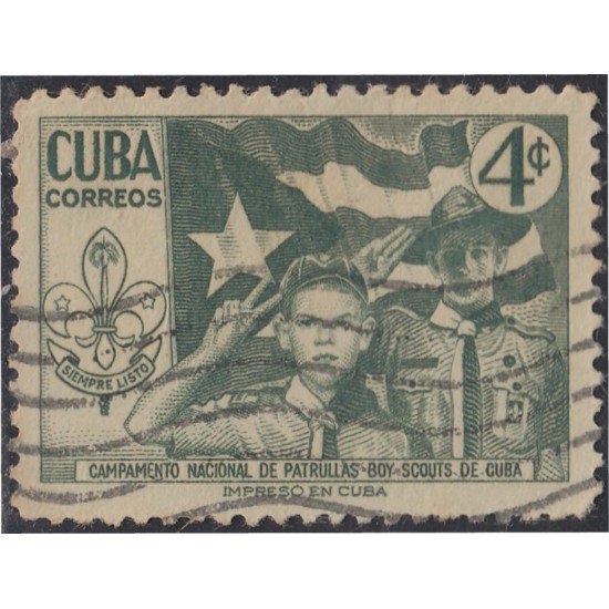 Cuba 416 1954 Campamento Nacional de patrullas Boy Scouts de Cuba usados Cuba 416 1954 Campamento Nacional de patrullas Boy Scouts de Cuba usados