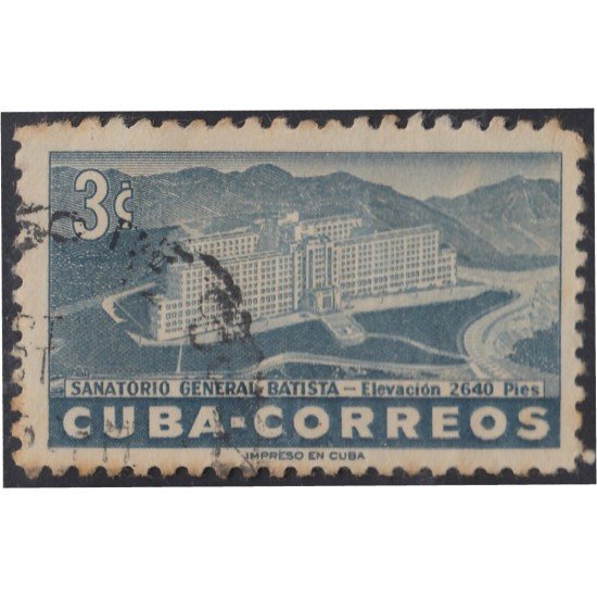 Cuba 414 1954 Sanatorio General Batista usados Cuba 414 1954 Sanatorio General Batista usados