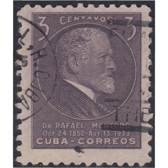 Cuba 383 1953 Rafael Montoro usados Cuba 383 1953 Rafael Montoro usados