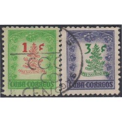 Cuba 381/82 1953 Navidad Christmas usados Cuba 381/82 1953 Navidad Christmas usados
