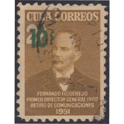 Cuba 357 1952 Fernando Figueredo usados Cuba 357 1952 Fernando Figueredo usados