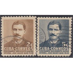 Cuba 354/55 1952 Gral. José Maceo usados Cuba 354/55 1952 Gral. José Maceo usados