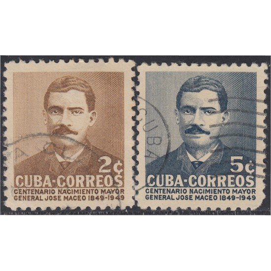 Cuba 354/55 1952 Gral. José Maceo usados Cuba 354/55 1952 Gral. José Maceo usados